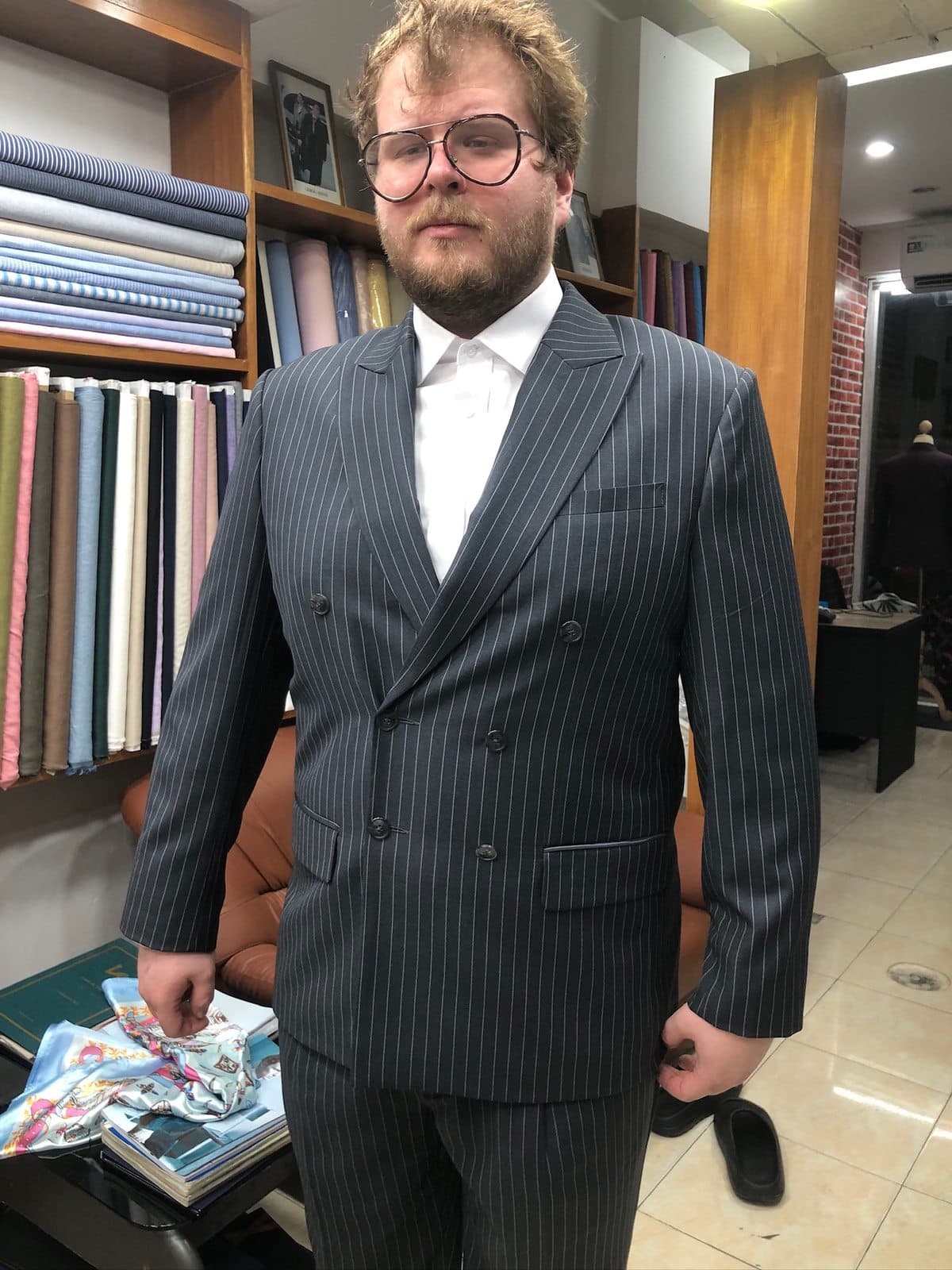 Custom 3-piece wedding suit